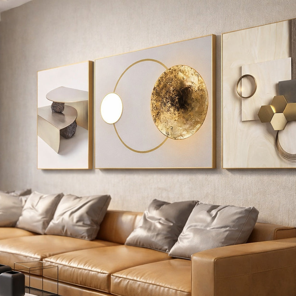 Paz Geometric Abstract Canvas Print & Frame
