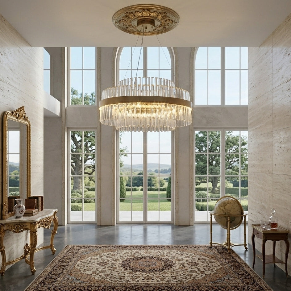 Nerea Modern Tiered Crystal LED Chandelier