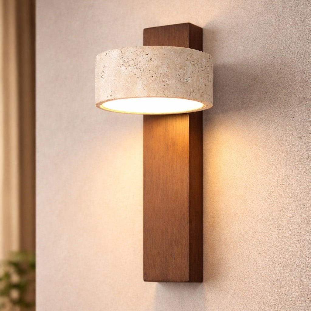 Teresa Wooden Wall Light Travertine