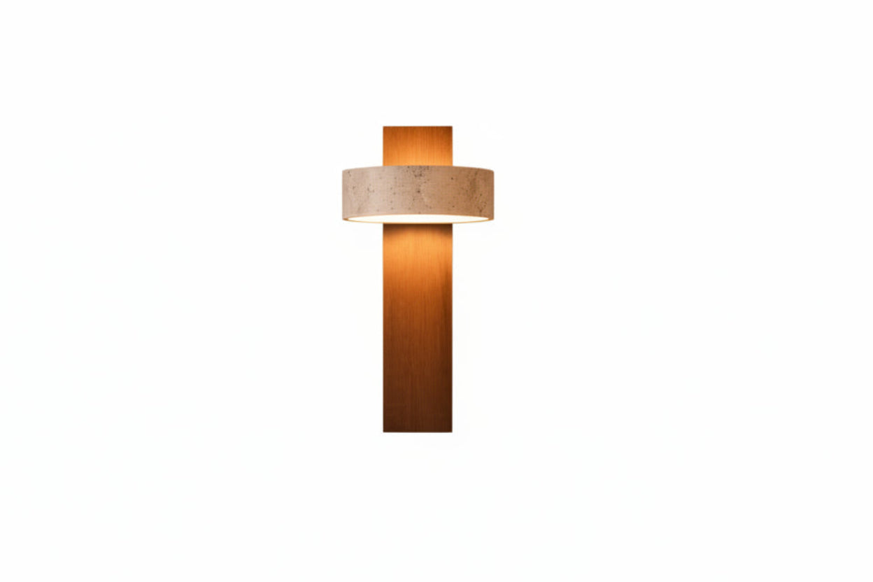 Teresa Wooden Wall Light Travertine