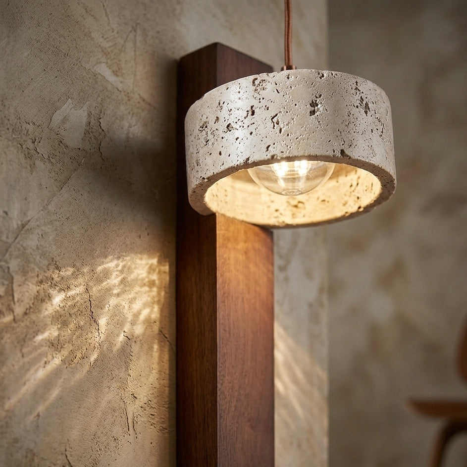 Teresa Wooden Wall Light Travertine